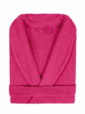 Albornoz Lea color fucsia. Algodón 100% 450 gr/m2