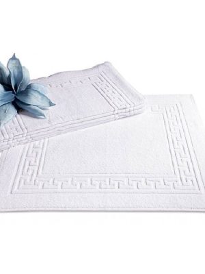 Alfombra de baño blanco para hostelería. Algodón 100% - 650 gr/m2