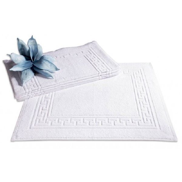 Alfombra de baño blanco para hostelería. Algodón 100% - 650 gr/m2