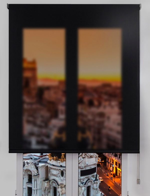 Estor Screen enrollable Negro