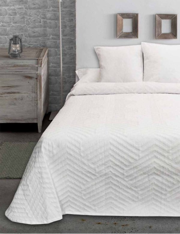 Colcha Jacquard Espiga Blanco