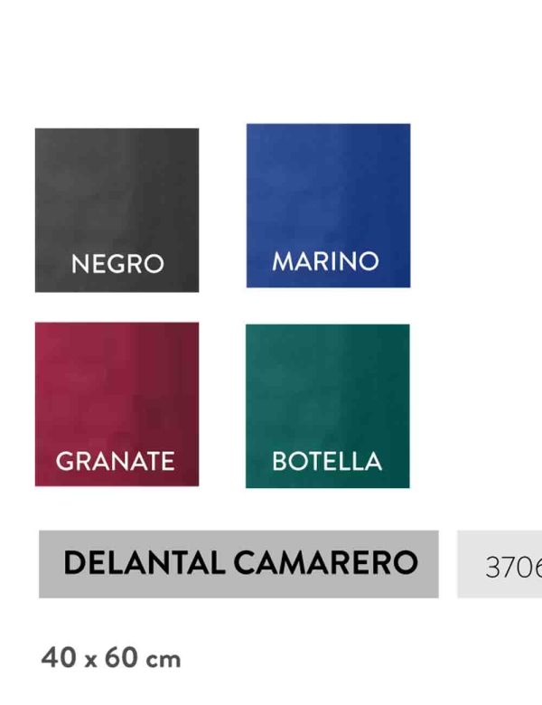 Delantal Camarero colores disponibles