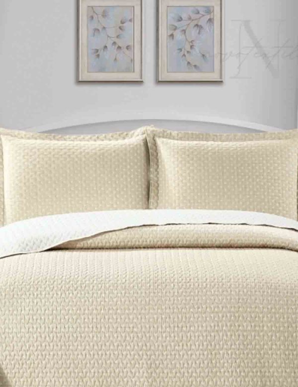 Colcha Bouti Zagreb Jacquard Beige