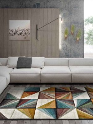 Alfombra Alexa estampado geométrico salones recibidores