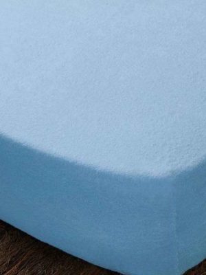 Funda de Colchón Rizo Elástico Celeste